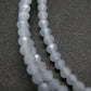 Lightweight Gem Sparkly Faceted Blue-Grey Angelite (anhydrite) Tiny 2mm Round Beads Necklace from Peru