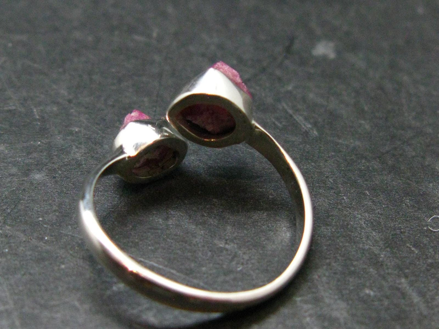 Bixbite Red Emerald Beryl Silver Ring From Utah USA - Size 8 - 2.29 Grams
