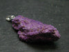 Rare Raw Purple Stichtite Crystal Silver Pendant From Russia - 1.9" - 9.27 Grams