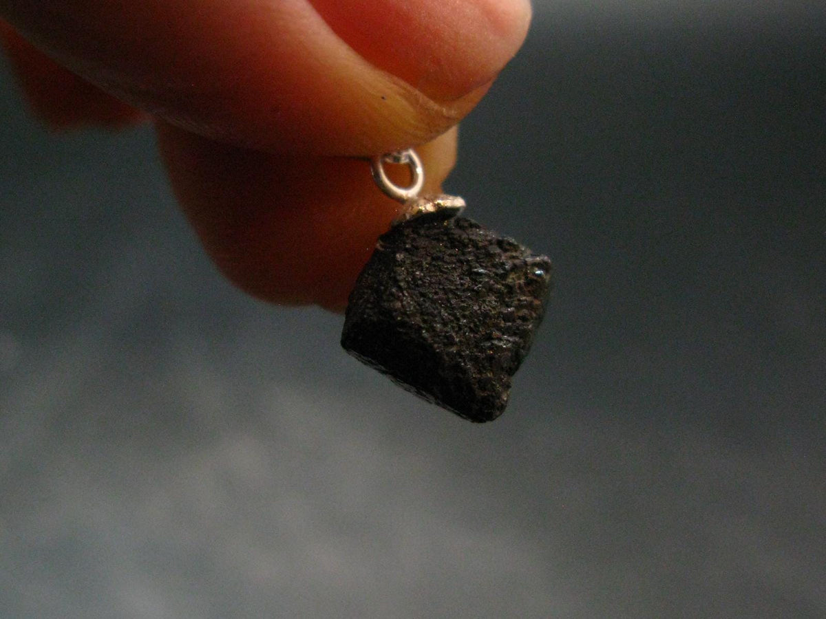 Extremely Rare! Amazing Natural Terminated Brookite Crystal Silver Pendant From Arkansas - 0.6" - 1.22 Grams