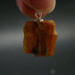 Orange Kyanite Crystal Silver Pendant From Tanzania - 0.9" - 2.15 Grams