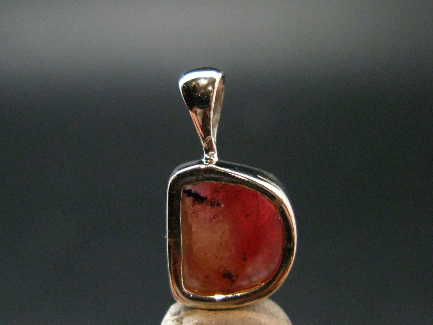 Rare Large Pezzottaite Pink Beryl 925 Silver Pendant from Madagascar - 6.15 Carats - 0.6"