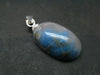 Papagoite in Quartz Cabochon Silver Pendant from S. Africa - 1.0" - 1.79 Grams