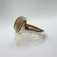 Golden Rutilated Quartz Ring – Cushion Cut Rutile Crystal Statement Ring - Size 11