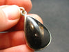 Very Rare Sterling Silver Nuumite Nuummite Pendant From Greenland - 1.4" - 8.34 Grams