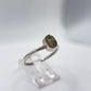 Raw Chrysoberyl Ring Green Yellow Gemstone Silver Minimalist Crystal Unique Jewelry Gift - Sizes 8