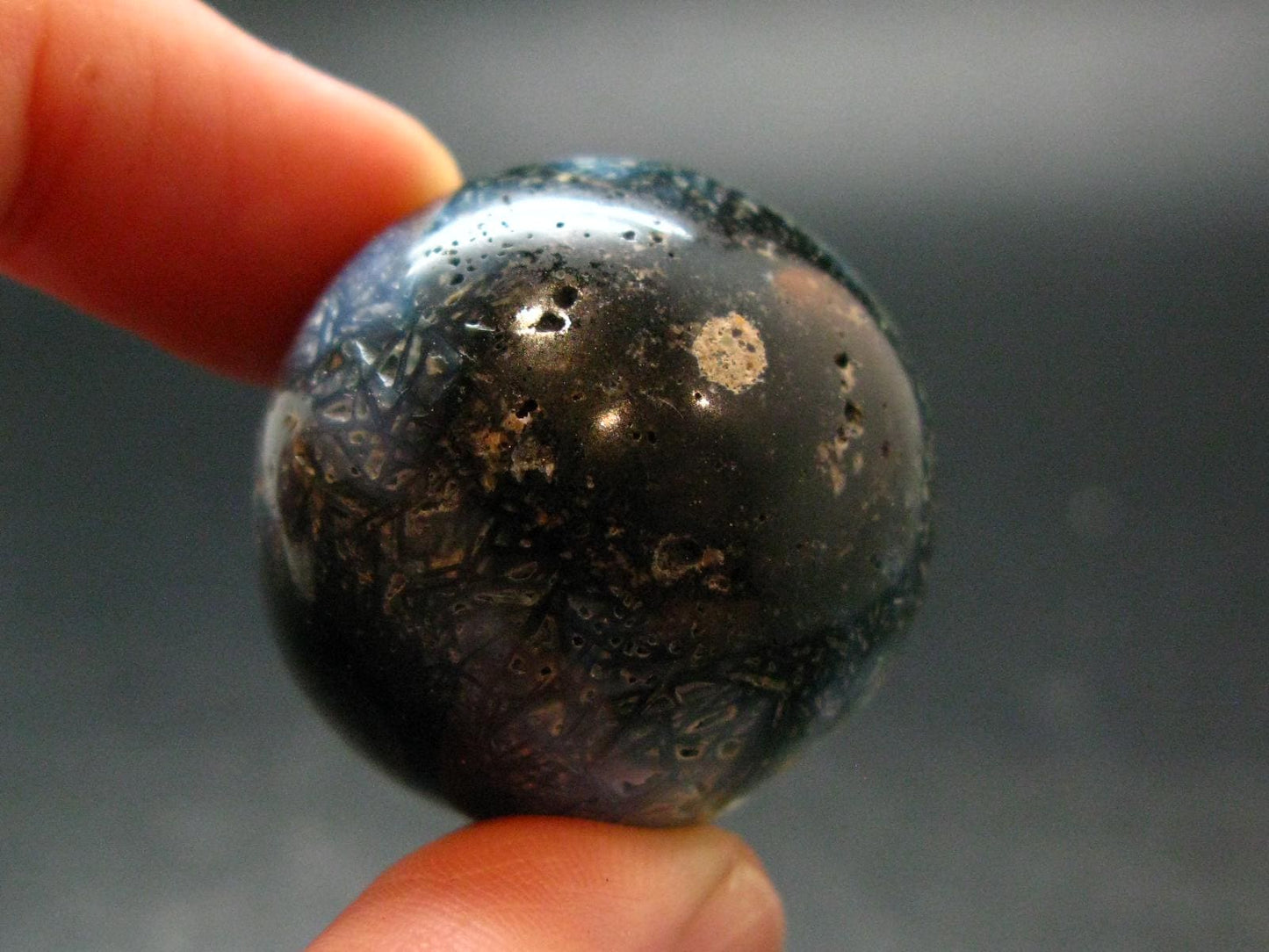 Blue Ice Glacierite Sphere from Indonesia - 1.2" - 40.18 Grams