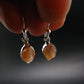 Hessonite Garnet Silver Earrings From Canada - 0.9" - 2.23 Grams