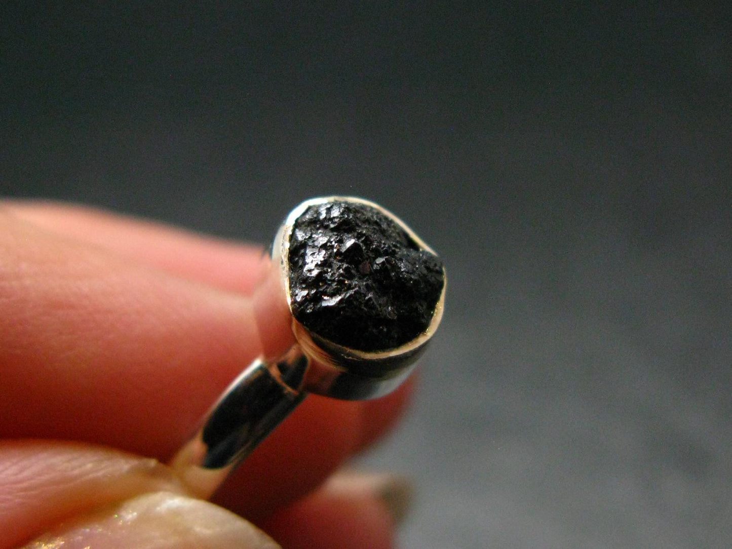 Terminated Brookite Crystal Silver Ring From Arkansas - Size 7 - 2.22 Grams