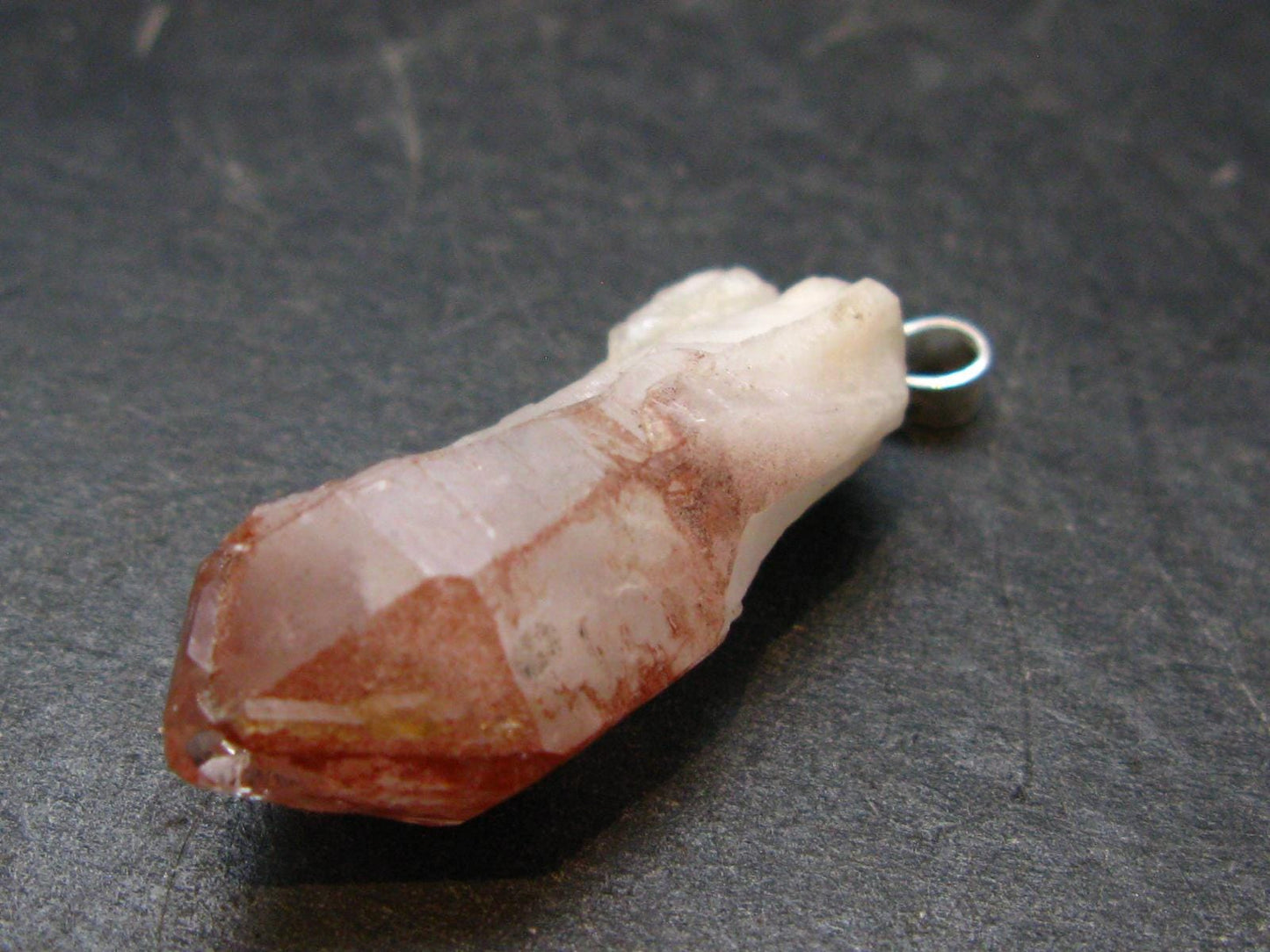 Lithium Quartz Crystal Pendant From Brazil - 1.4" - 4.70 Grams