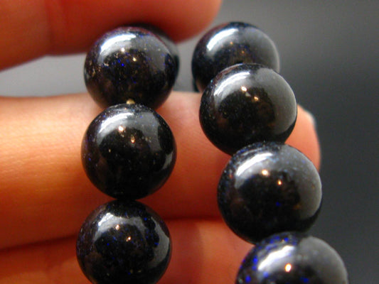 Rare Black Opal Beads Necklace From Australia - 19.0"