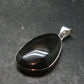 Rare Saffordite Cintamani Stone Pseudotektite Silver Plated Pendant from Indonesia- 5.11 Grams - 1.5"