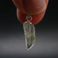 Green Herderite Tumbled Stone Silver Pendant From Pakistan - 0.8" - 0.86 Grams
