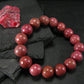Rhodonite Genuine Bracelet ~ 7 Inches ~ 12mm Round Beads