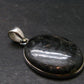 Very Rare Sterling Silver Nuumite Nuummite Pendant From Greenland - 1.4" - 9.3 Grams