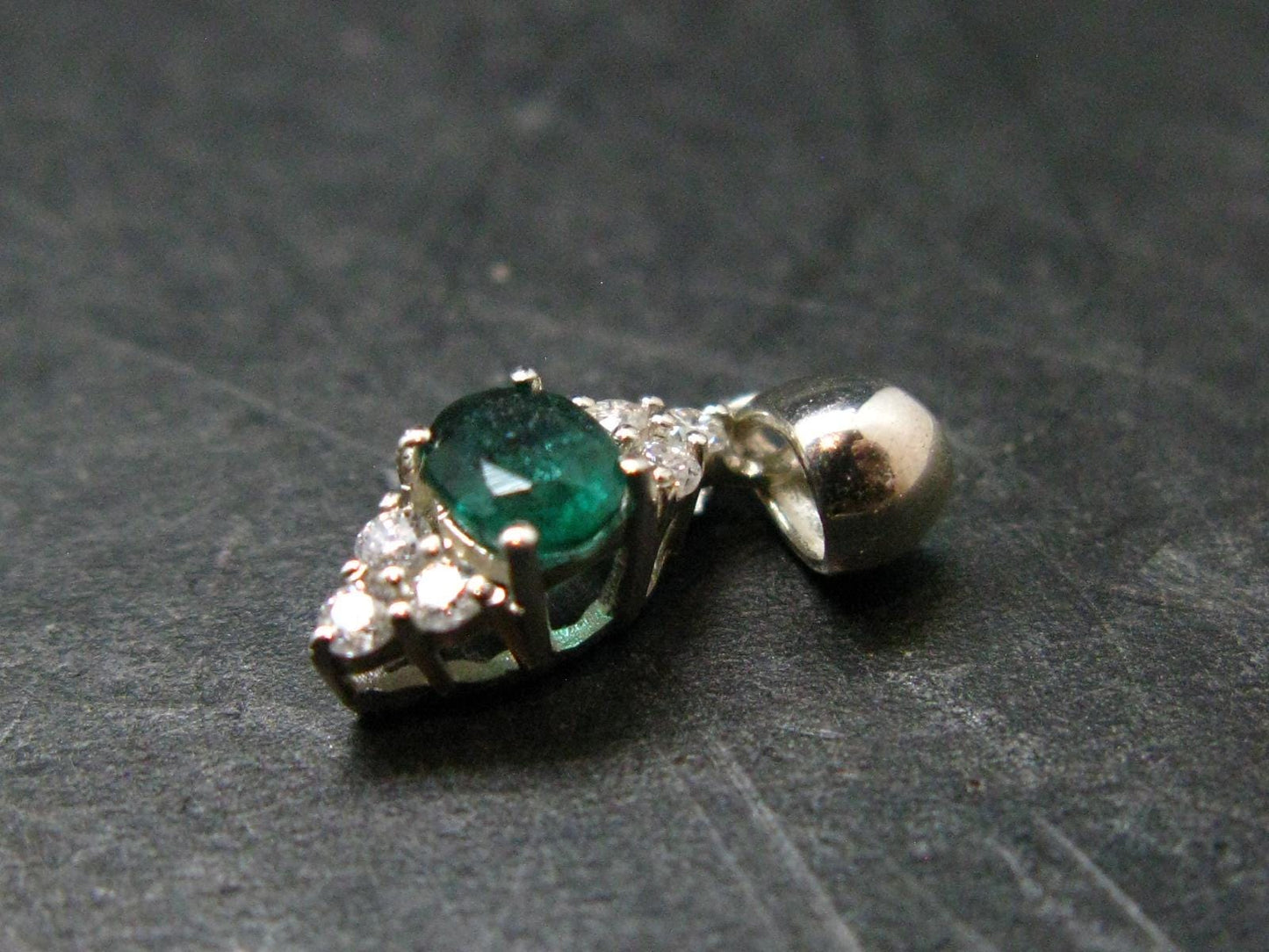 Emerald Silver Pendant From Colombia - 0.49 Grams