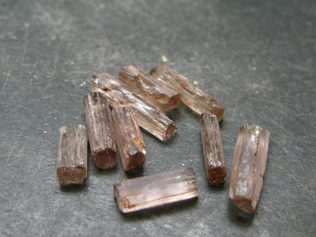 Lot of 10 Purple Scapolite Crystals from Afghanistan - 7.27 Grams