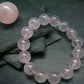 Rose Quartz Genuine Bracelet ~ 7 Inches ~ 15mm Round Beads
