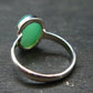 Natural Apple Green Chrysoprase 925 Sterling Silver Ring From Australia - 5.0 Grams - Size 10