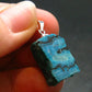 Fabulous Vivid Blue Chrysocolla Chrysocola Silver Pendant From Arizona, USA - 1.0" - 3.66 Grams