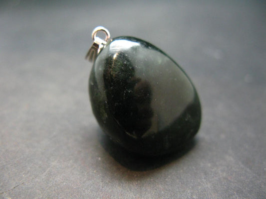 Seraphinite Clinochlore Silver Pendant From Russia - 1.3''
