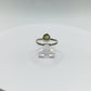 Chrysoberyl Raw Stone Ring Gemstone Silver Minimalist Jewelry Natural Crystal Gift - Sizes: 6, 7, 8