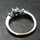 Emerald Faceted Silver Ring from Colombia - 1.96 Grams Total - Size 6