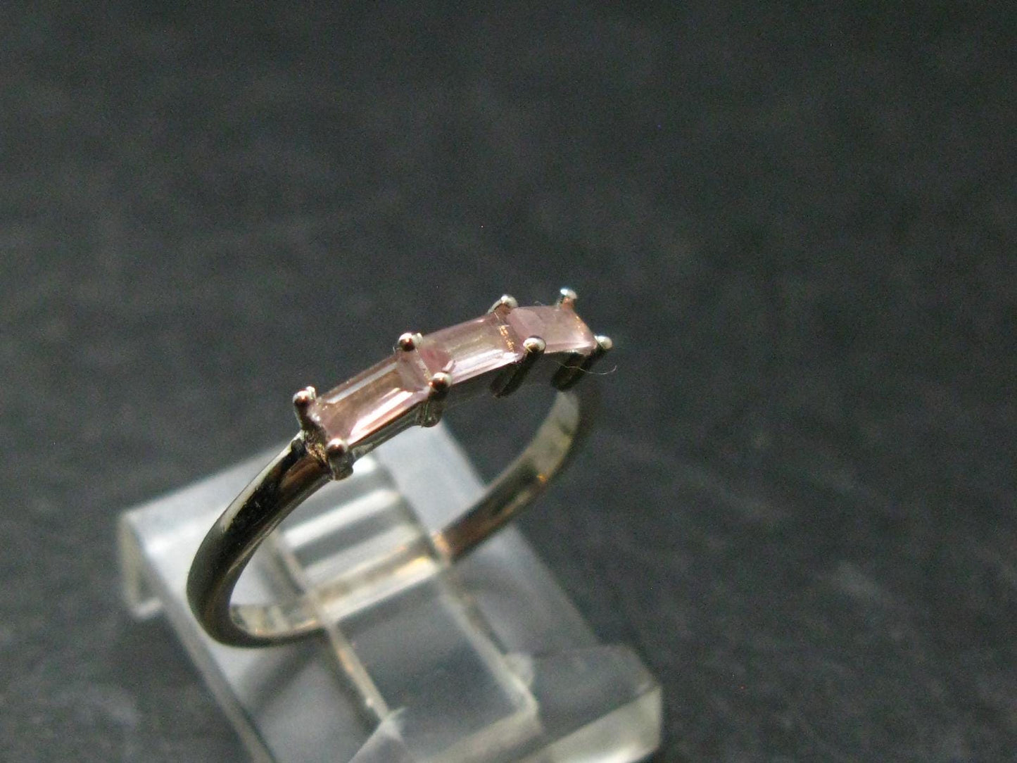 Natural Rose Quartz Ring from Brazil - 1.49 Grams - Size 6