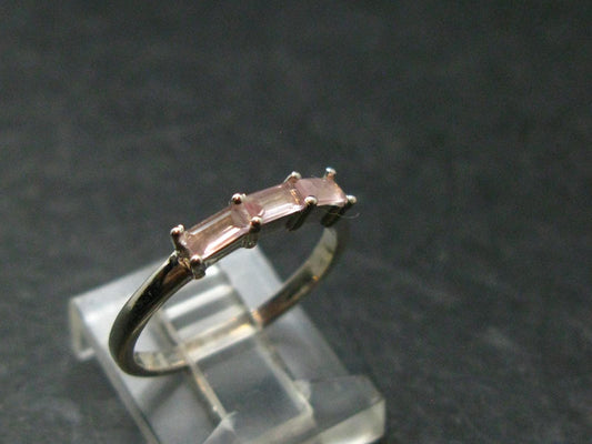 Natural Rose Quartz Ring from Brazil - 1.49 Grams - Size 6