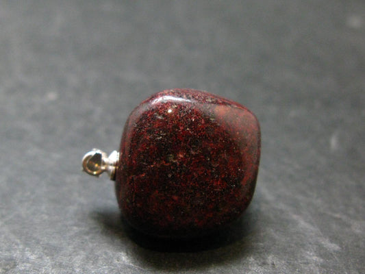 Red Cinnabar Cinabar Tumbled Pendant From Spain - 8.54 Grams - 1.0"