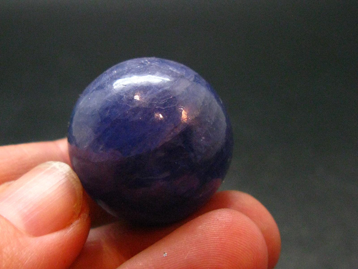 Rare Tanzanite Sphere Ball From Tanzania - 26.36 Grams - 0.9"