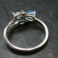Facetted Blue Topaz Sterling Silver Ring - 1.79 Grams - Size 6