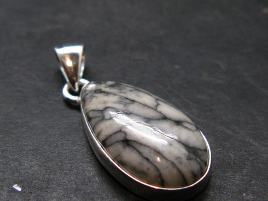 Pinolite Silver Plated Pendant from Austria - 1.5" - 5.25 Grams