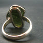 Moldavite Tektite Silver Ring from Czech Republic - Adjustable Size - 6.54 Grams