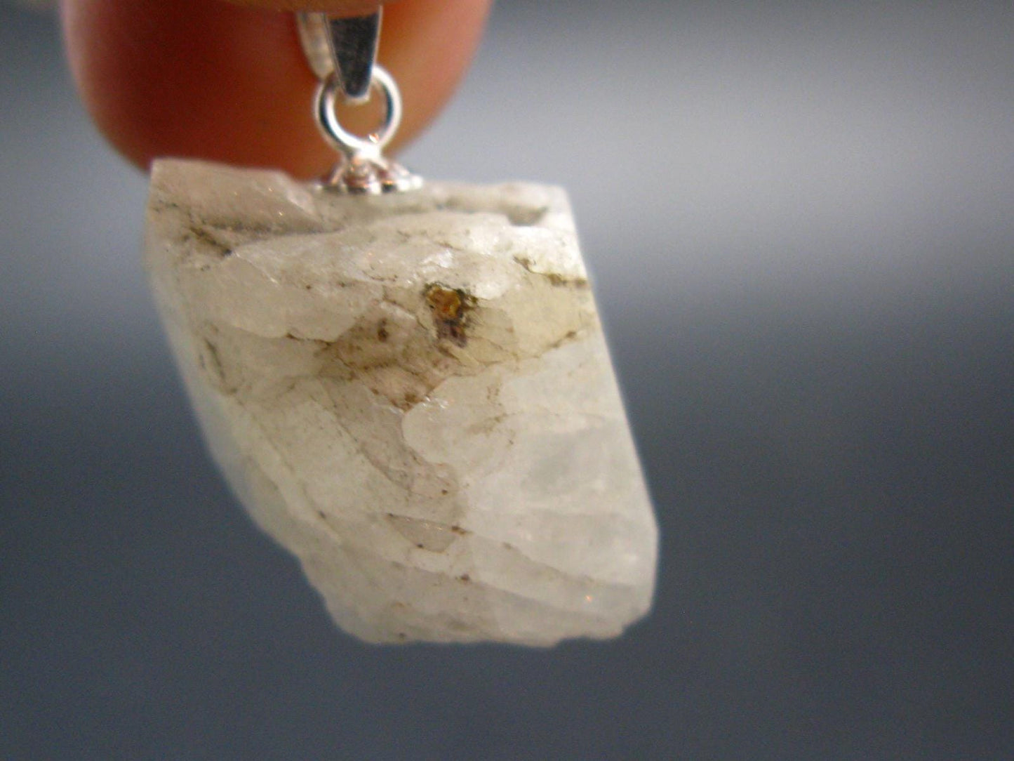 Phenakite Phenacite Crystal Silver Pendant From Nigeria - 0.9" - 3.83 Grams