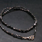 Raw Black Diamond Genuine Necklace - 7.11 Grams - 18 Inches - 5 mm Crystal Beads