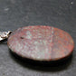 Crimson Cuprite w/ Chrysocola Silver Plated Pendant from Mexico - 1.2" - 2.33 Grams