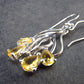 Stone of Success!! Faceted Natural Golden Yellow Citrine 925 Sterling Silver Drop Earrings - 1.5" - 2.68 Grams