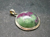 Ruby In Zoisite Silver Pendant from Tanzania - 1.2"