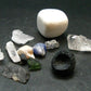 Synergy 12 Set Phenakite Moldavite Natrolite Petalite Danburite Tektite Scolecite Herderite Tanzanite Brookite 48.41 Gr
