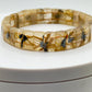 Rutilated Quartz Tile Bracelet – Natural Golden Inclusion Stretch Jewelry