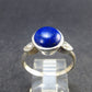 Lapis Lazuli Silver Ring From Afghanistan - 4.0 Grams - Size 9.25