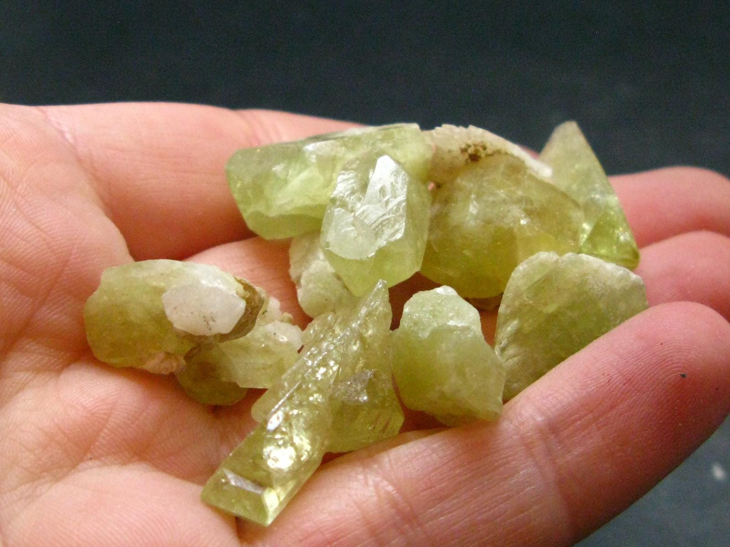 lot of 10 Brazilianite Crystals From Brazil - 21.78 Grams