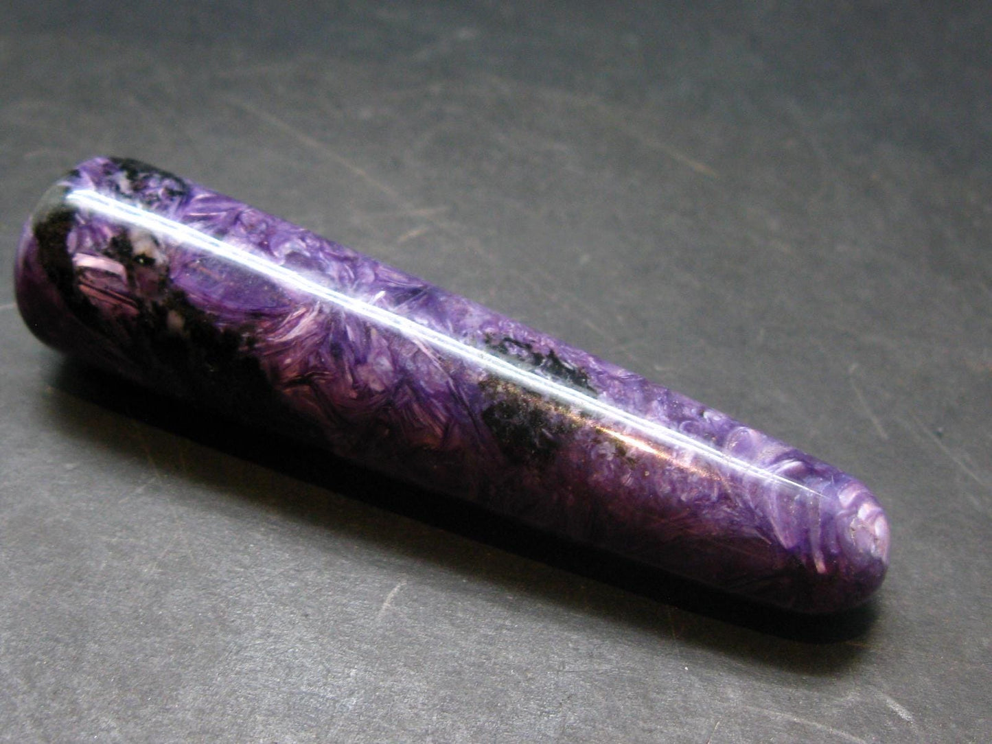A Grade Charoite Wand From Russia - 3.4" - 51.19 Grams