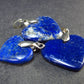 Lot of 3 Natural Indigo Blue Lapis Lazuli Heart Pendants from Afghanistan