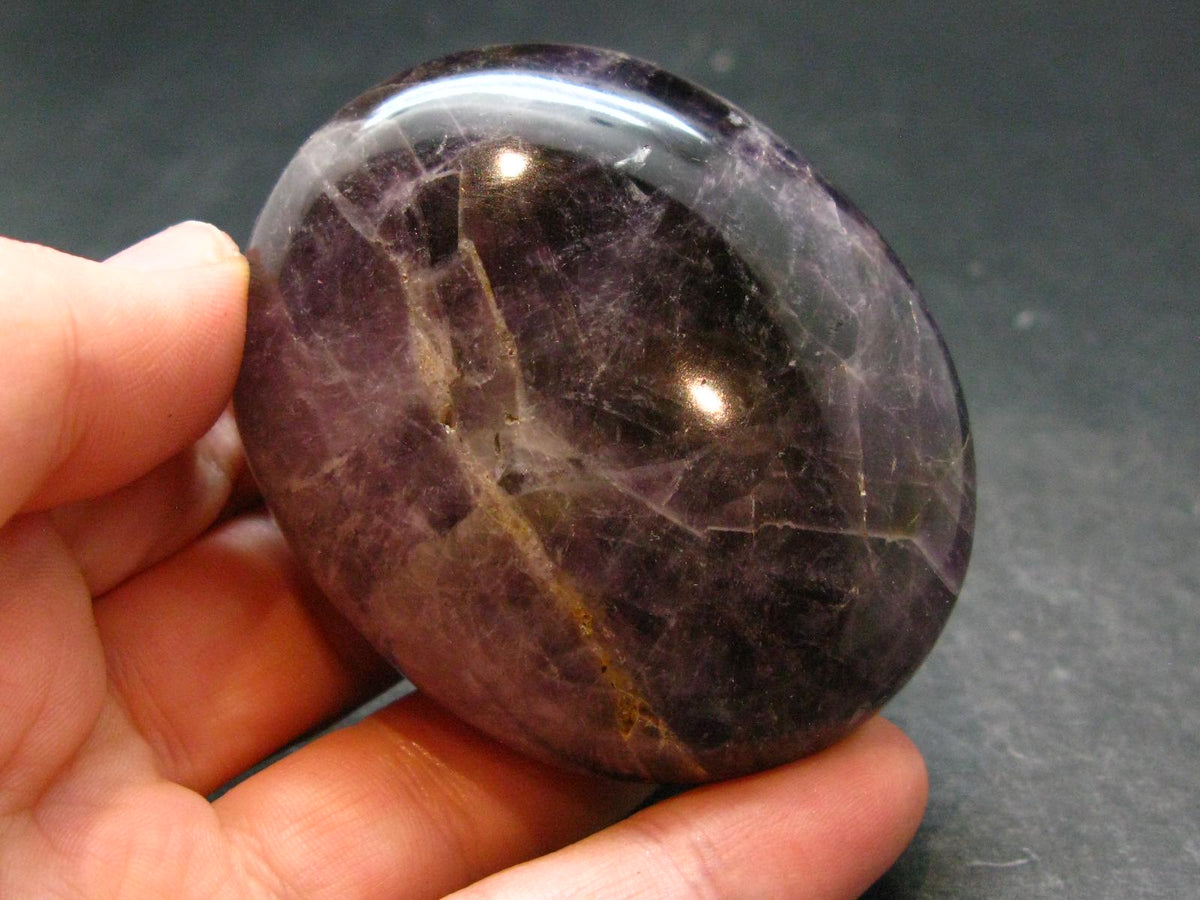 Rare Auralite Super 23 Amethyst Tumbled Stone From Canada - 2.3"