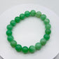 Green Chrysoprase Round Bead Bracelet – Natural Stretch Jewelry - Weight 29.16 g