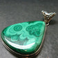 Queen of Green!! Genuine Vivid Vibrant Green Malachite Sterling Silver Pendant - 3.2" - 71.22 Grams