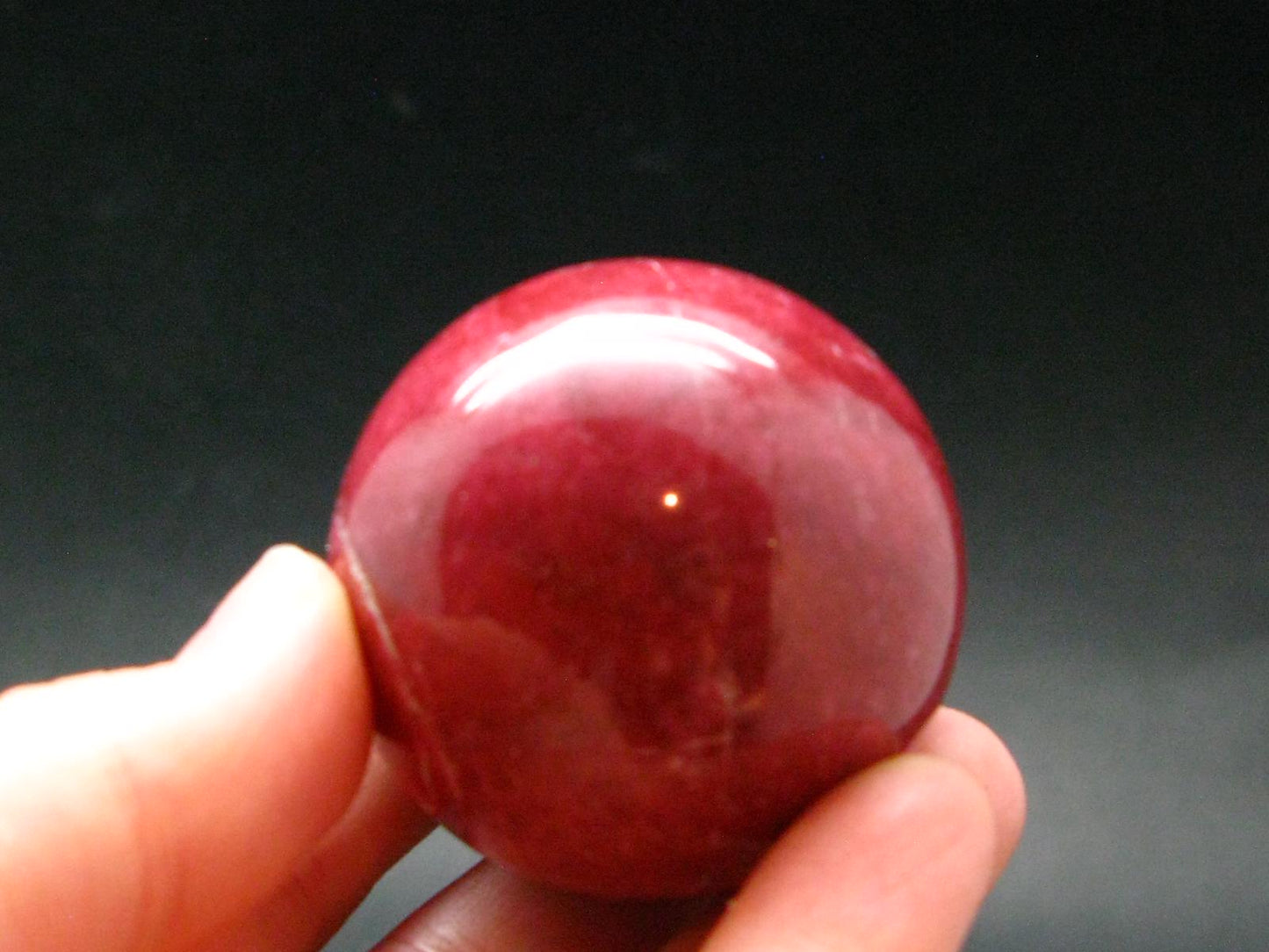 Rare Red Thulite Sphere Ball From Norway - 1.6" - 112.85 Grams