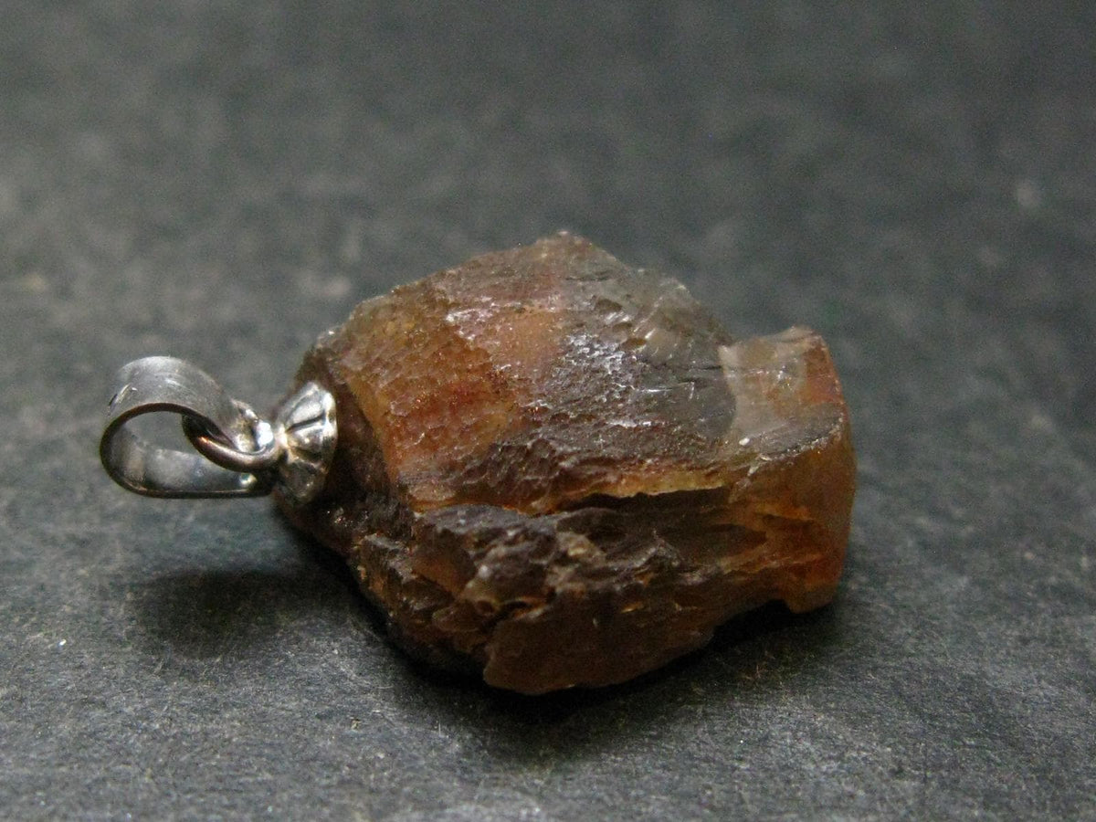 Rare Enstatite Crystal 925 Silver Pendant From Tanzania - 0.9" - 2.33 Grams